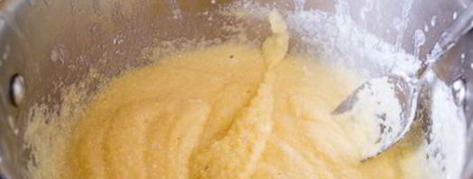 утренняя полента с грибами и яйцом пашот. Шаг 7