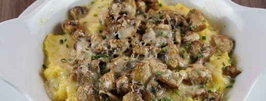 запеченная полента с грибами. Шаг 9