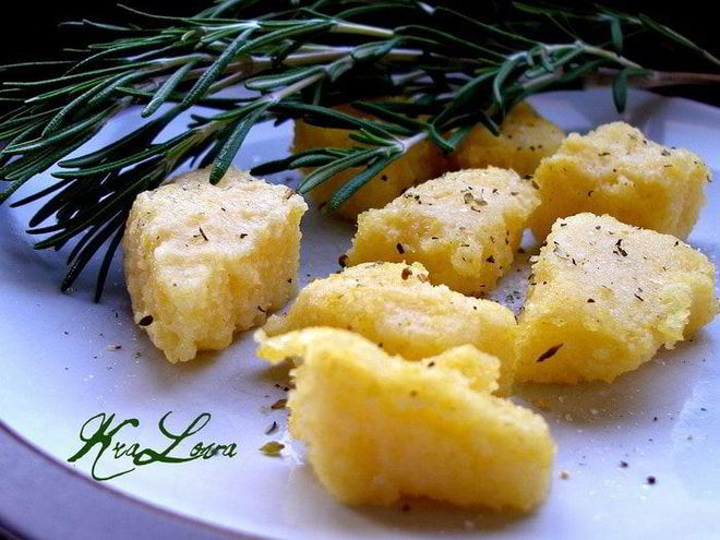 Рецепт жареной поленты polenta fritta