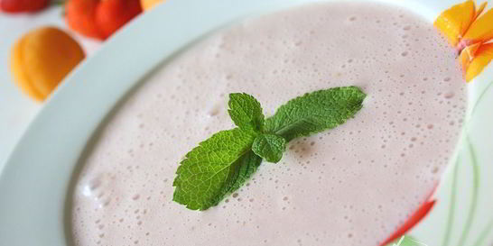 Клубничная манная каша