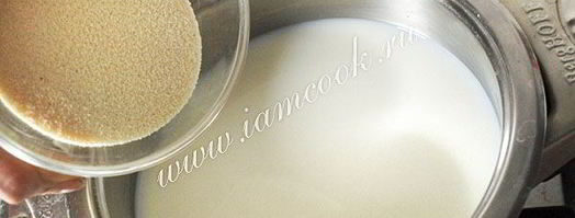 манная каша на молоке. Шаг 4