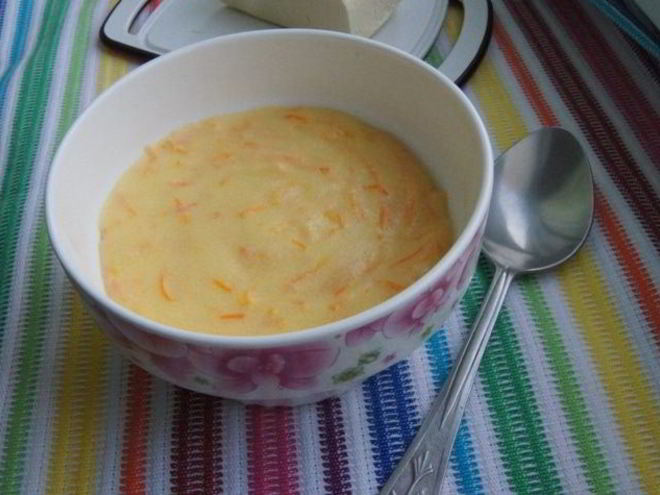 Рецепт манной каши с морковью
