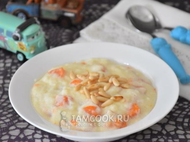 Рецепт манной каши с тыквой