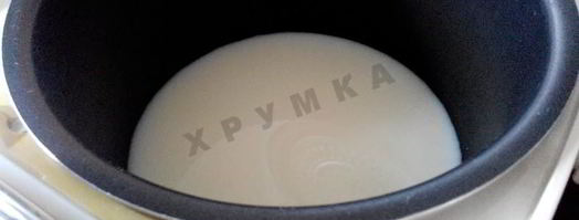 манная каша в мультиварке на молоке и воде. Шаг 3