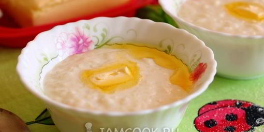 Молочная каша из риса и манки