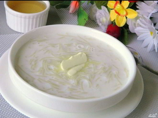 Рецепт молочной каши с вермишелью