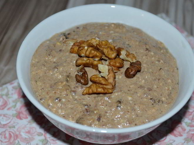 Рецепт ленивой овсянки с черносливом