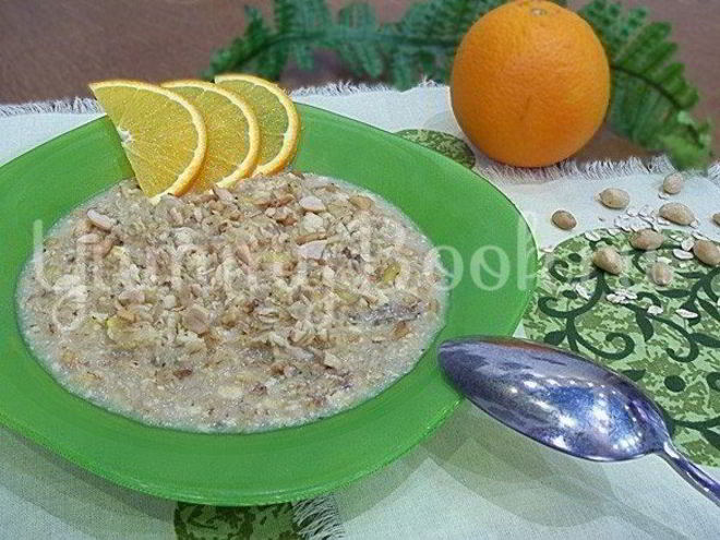 Рецепт овсяной каши с апельсином и арахисом