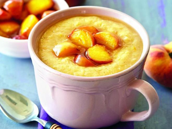 Рецепт овсяной каши с изюмом и персиками