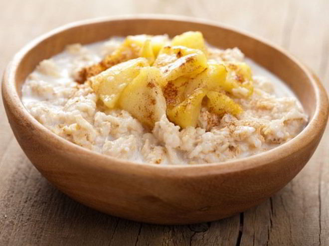 Рецепт овсяной каши с карамельными яблоками