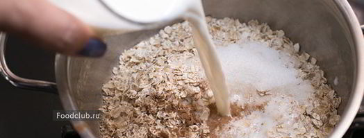 овсяная каша с яблоками и корицей. Шаг 4