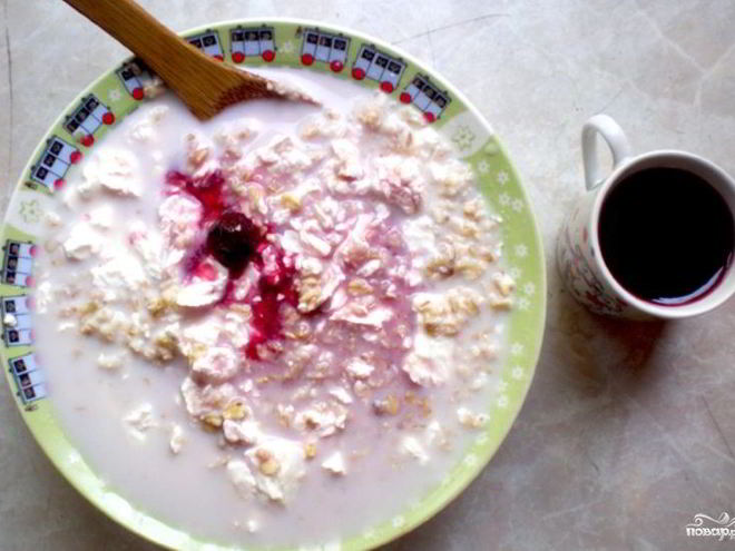 Рецепт овсянки с творогом на завтрак