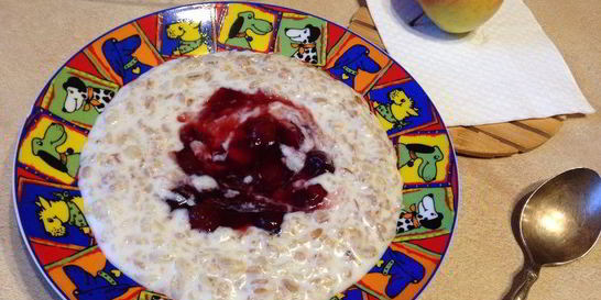 Овсянка с вареньем