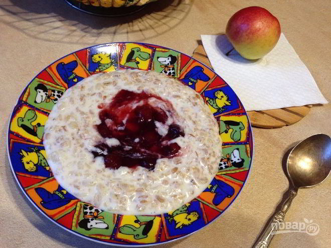 Рецепт овсянки с вареньем