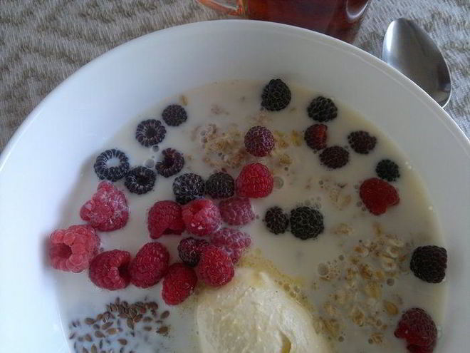 Рецепт овсянки с ягодами