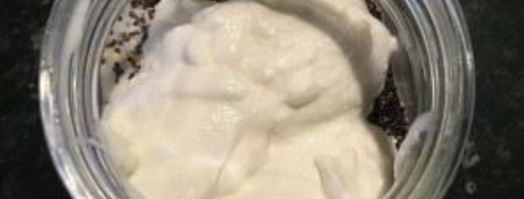 овсянка в банке с отрубями и фруктами. Шаг 5