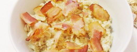 пикантная овсянка c беконом и сыром. Шаг 12