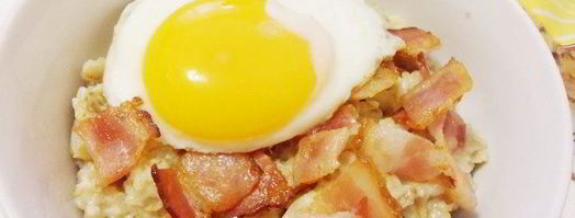 пикантная овсянка c беконом и сыром. Шаг 13