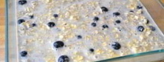 запеченная овсянка с черникой и бананом. Шаг 6