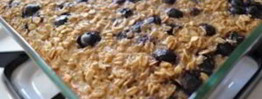 запеченная овсянка с черникой и бананом. Шаг 7