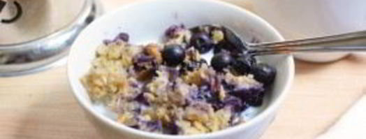 запеченная овсянка с черникой и бананом. Шаг 8