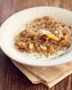 Запеченная овсянка с фруктами и орехами