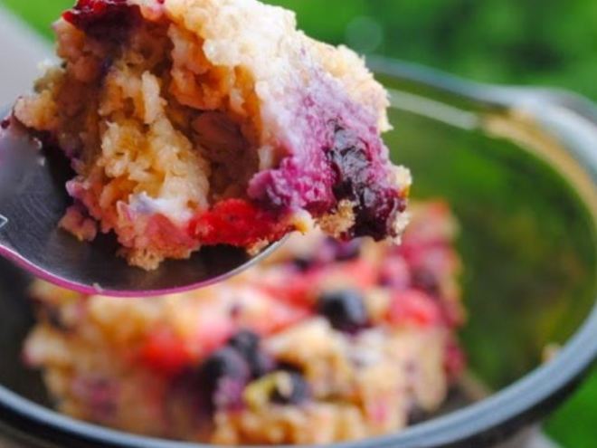 Рецепт запеченной овсянки с ягодами