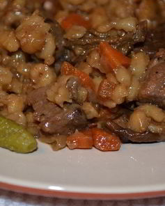 Каша перловая с говядиной