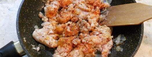 каша перловая с куриным фаршем. Шаг 4