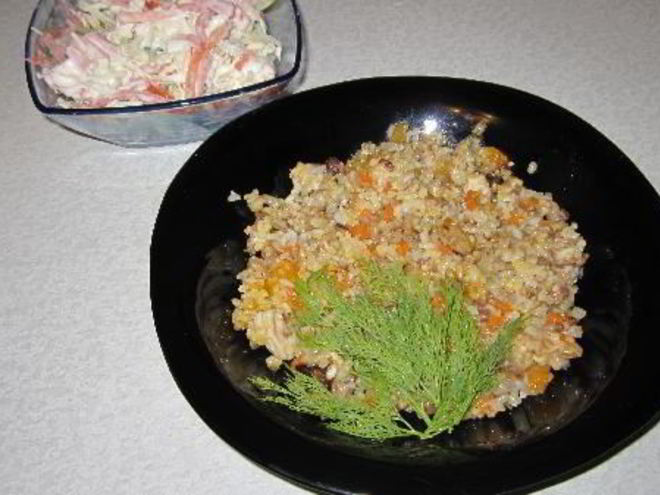 Рецепт каши с курицей и курагой