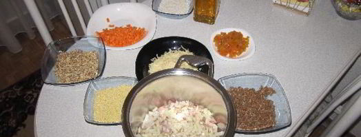 каша с курицей и курагой. Шаг 3