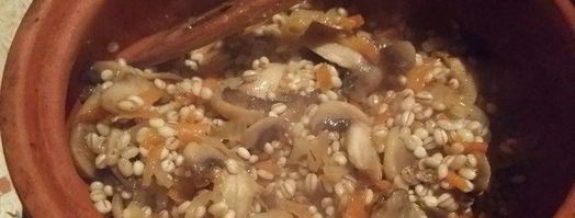 перловая каша с грибами в духовке. Шаг 6