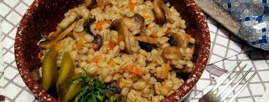 перловая каша с грибами в духовке. Шаг 8