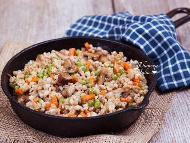 Рецепт перловой каши с мясом, грибами и овощами