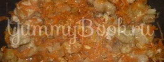 перловая каша с томатом и курицей из мультиварки. Шаг 5