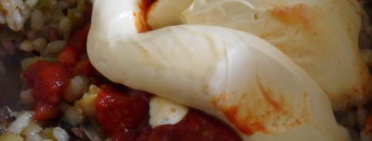 перловая каша с тушенкой, овощами и шампиньонами. Шаг 6