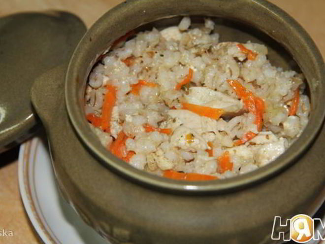 Рецепт перловой каши в горшочке