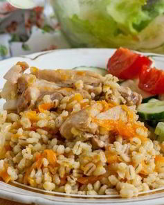 Перловка с мясом в мультиварке