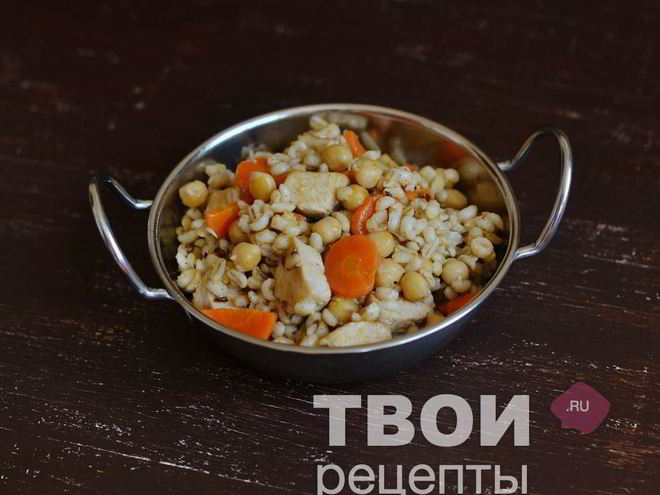 Рецепт перловки с нутом и куриной грудкой