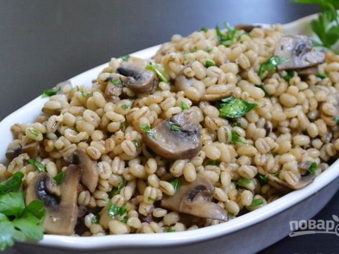 Рецепт перловки с шампиньонами