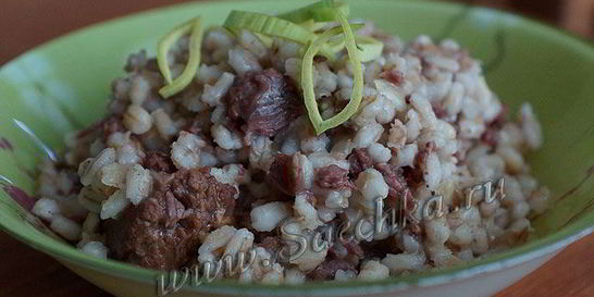 Перловка с тушенкой в мультиварке Steba