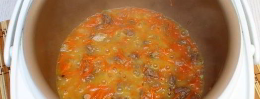 перловка с тушенкой в мультиварке. Шаг 8