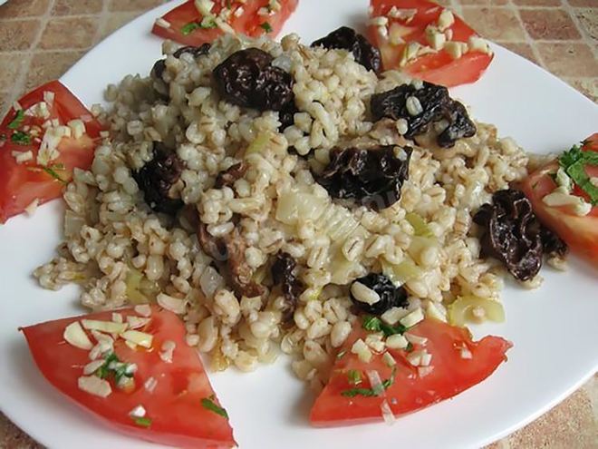 Рецепт перловки со строчками