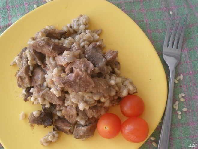 Рецепт перловки со свининой в духовке