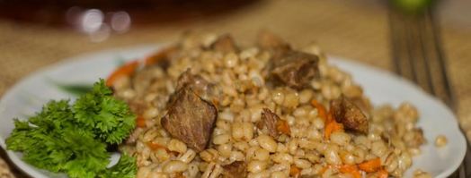 перловка в духовке в горшочке с мясом говядины. Шаг 19