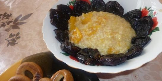 Постная каша с тыквой