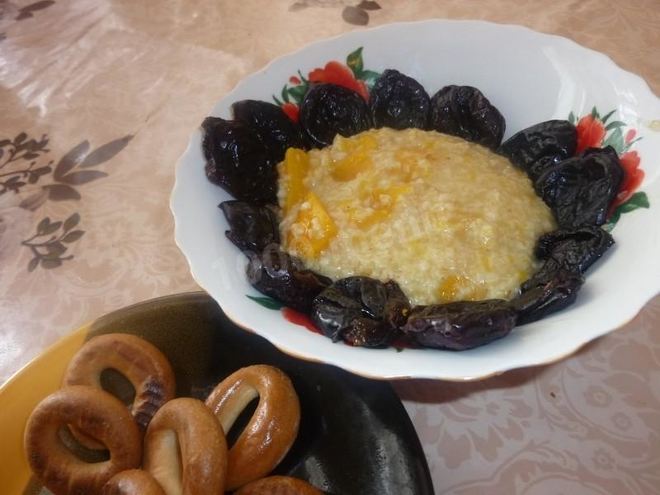 Рецепт постной каши с тыквой