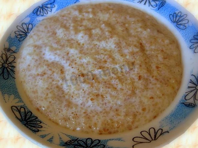 Рецепт пшеничной каши на воде со сливочным маслом в мультиварке