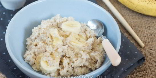 Пшеничная каша с бананом