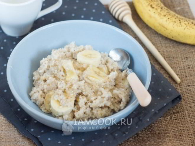 Рецепт пшеничной каши с бананом